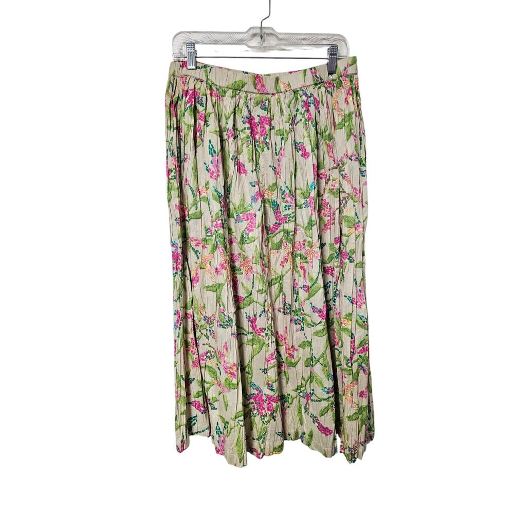 Charter Club Womens Floral Midi Skirt Size L Romantic Cottagecore Bloomcore NWT - Picture 6 of 11